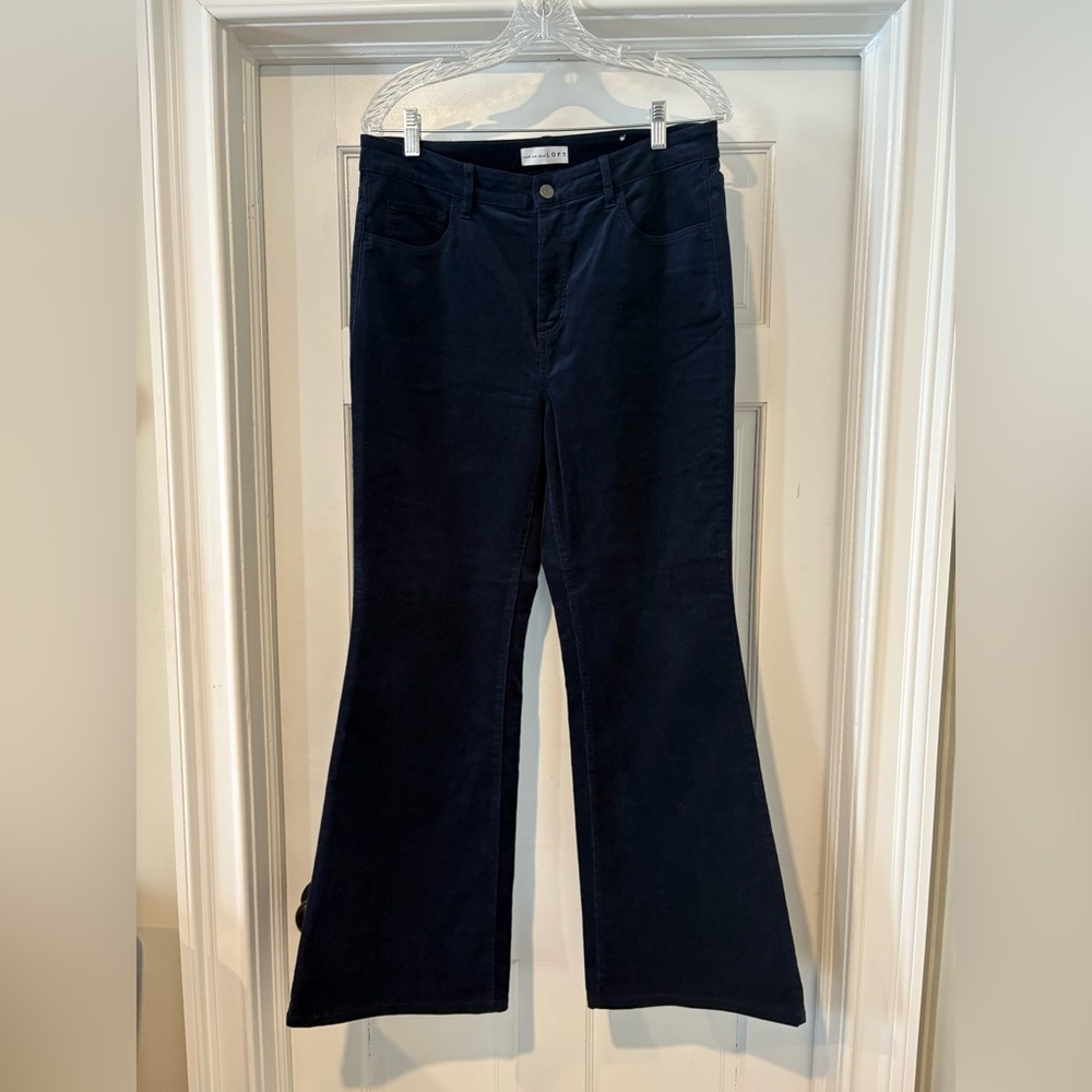 LOFT Size 10 Dark Blue Corduroy Pants